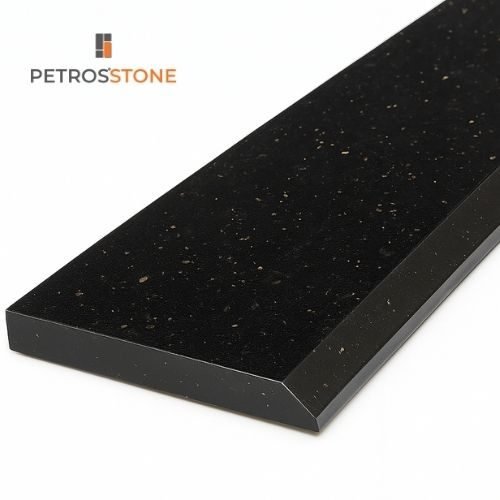 Black Galaxy Granite Single Hollywood Edge Threshold