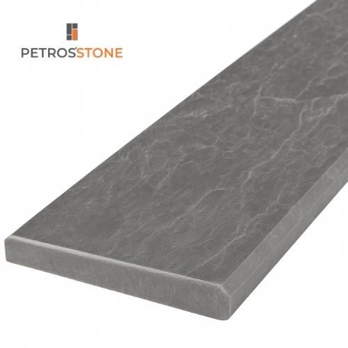 Grey Engineered Marble Double Beveled Edge Threshold