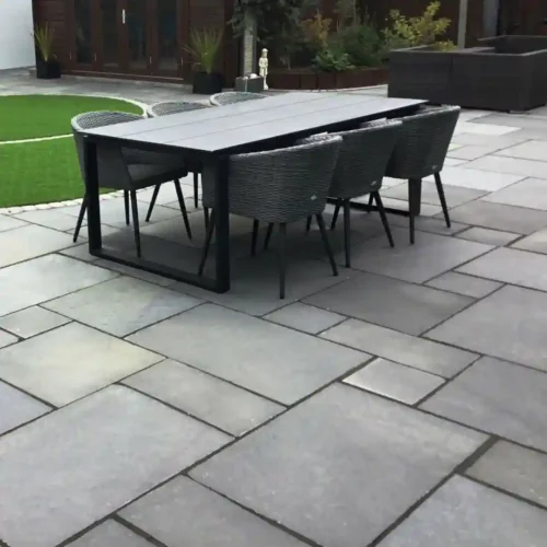 Grey Limestone Slab flooring