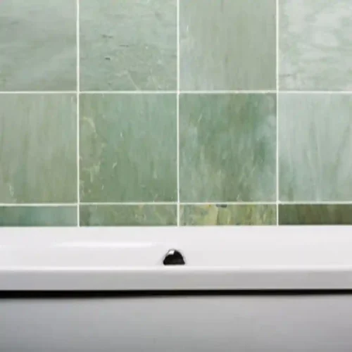 M Green Limestone Bathroom wall