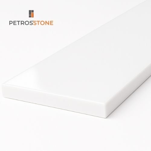 White Engineered Marble Threshold