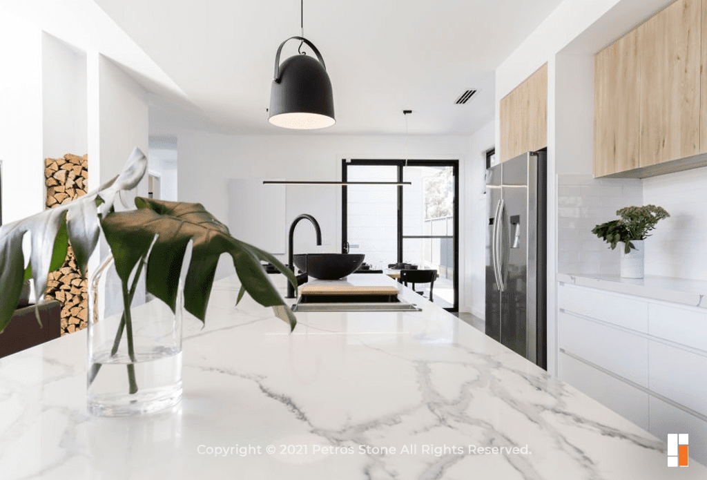 Calacatta Quartz - Best White Countertop India