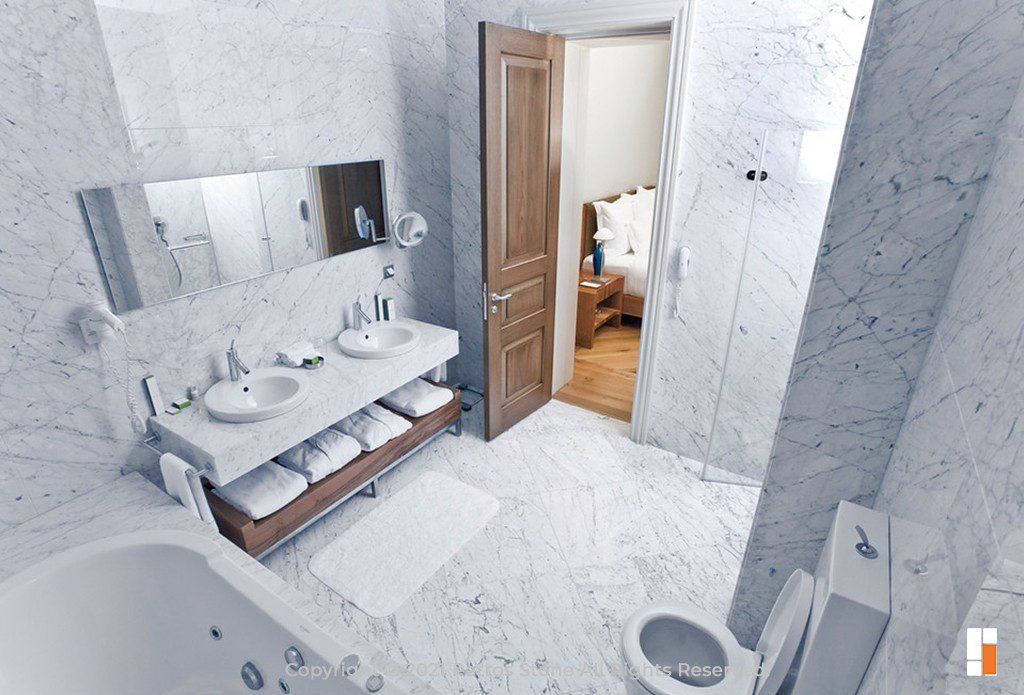 Carrara Marble Flooring and Bathroom Cladding