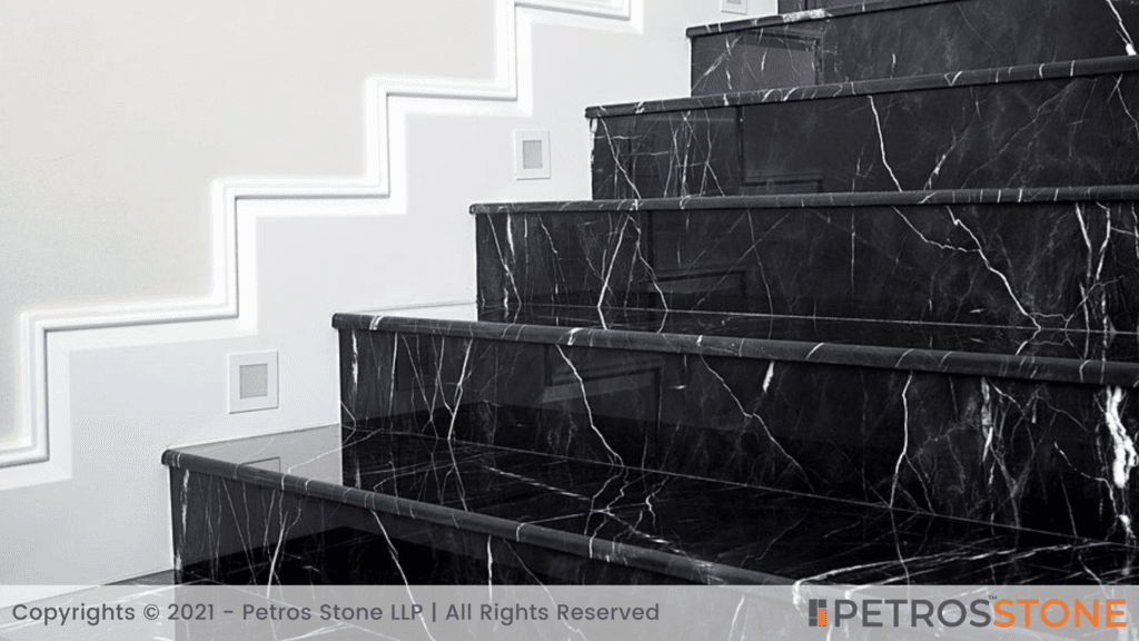 Marquina Staircase Black italian Marble