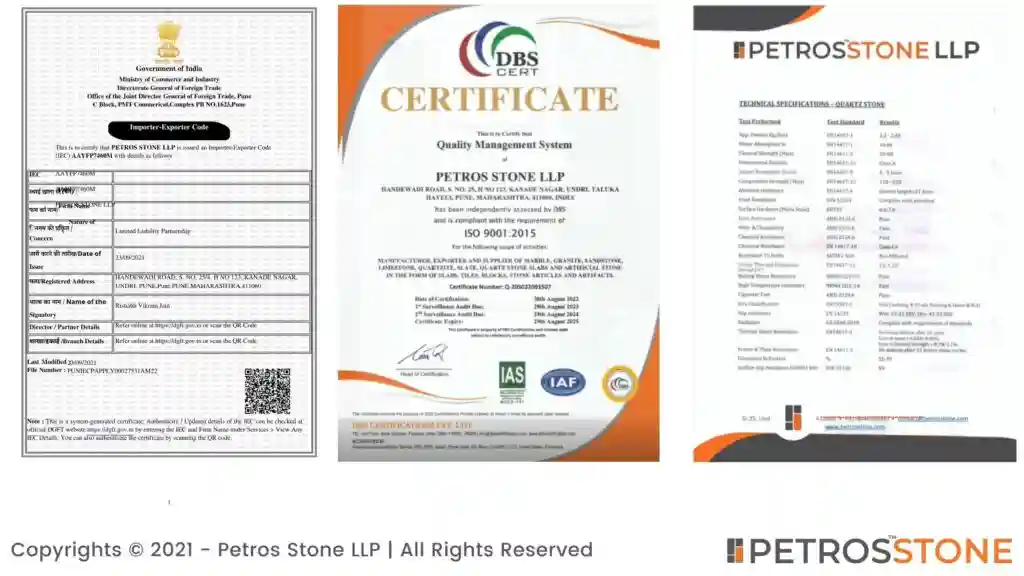Petrosstone-certificate