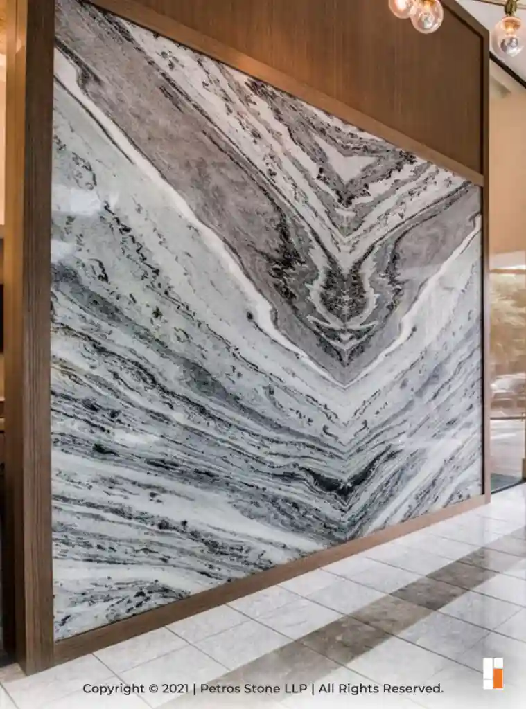Black Lava Italian Marble wall for panel