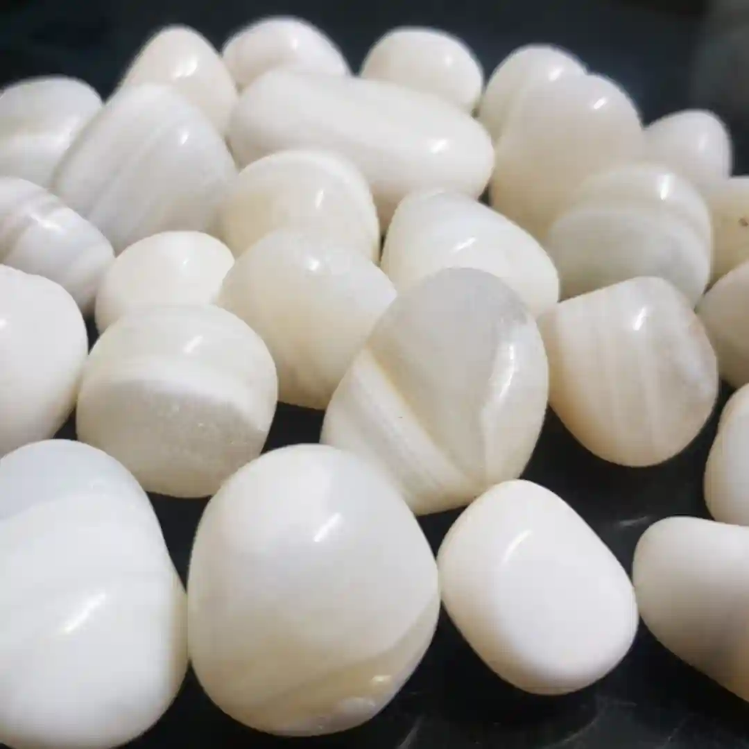 White Onyx Polished Pebbles