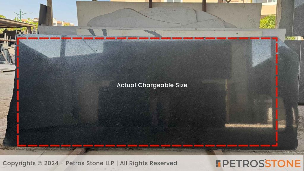 Actual Chargeable Size for Granite or Marble Slabs