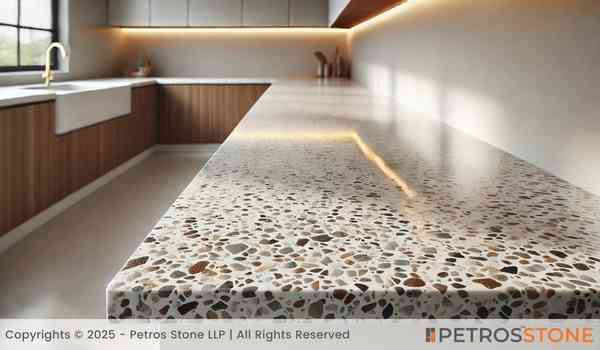 Terrazzo White Quartz Countertop