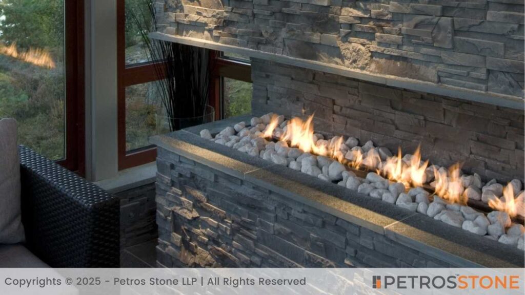 Different Materials of Fireplace Hearth - Stones Stacked
