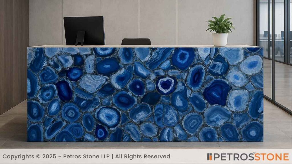 Agate Sintered Stone Office Reception Desk