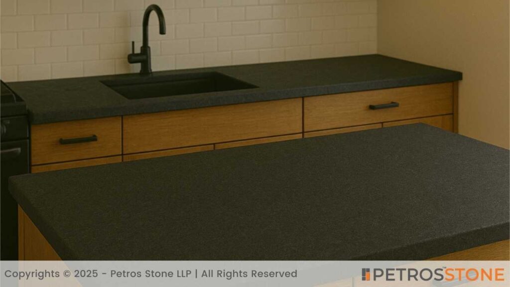 Blue Pearl Leathered Granite Countertop