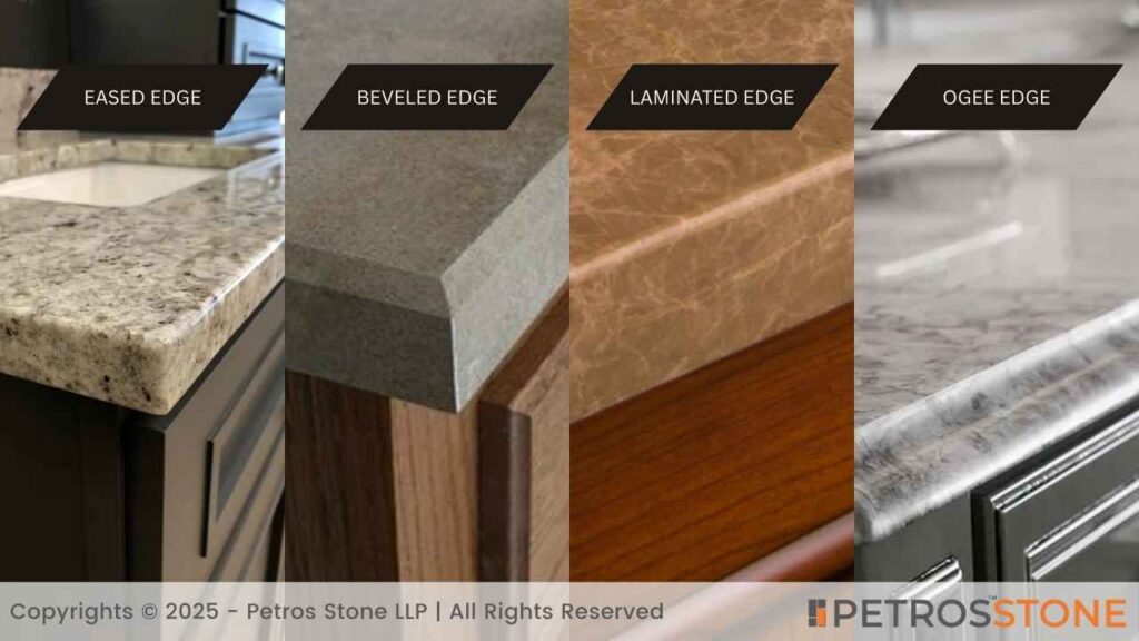 Edge Options for Leathered Granite (State Edge Profiling Options that go well with Leathered Countertops)