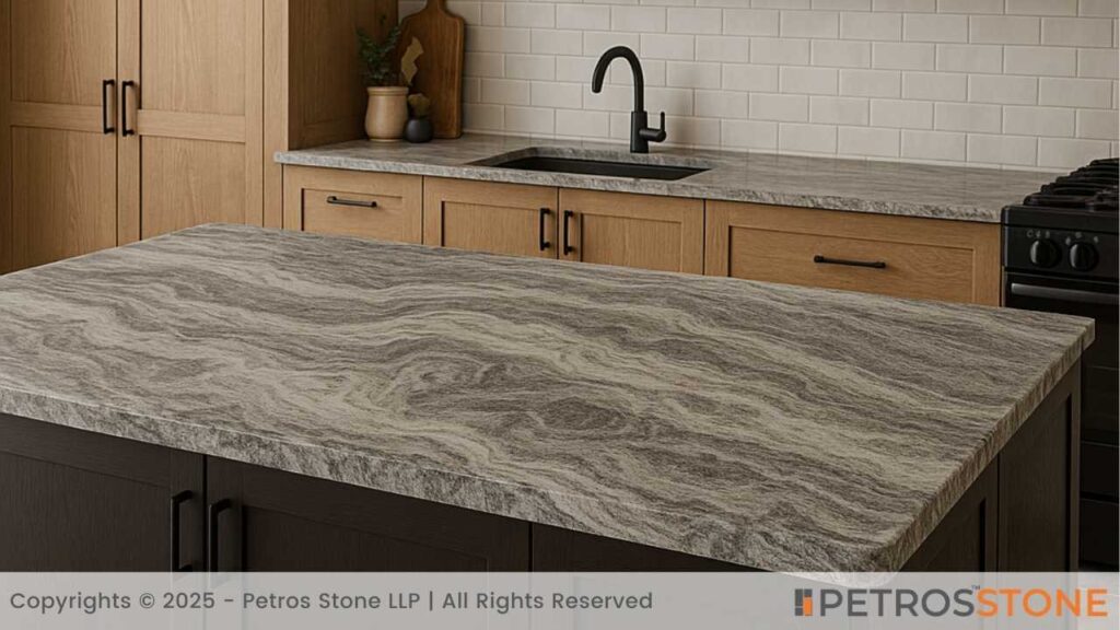 Fantasy Brown Leathered Granite Countertop
