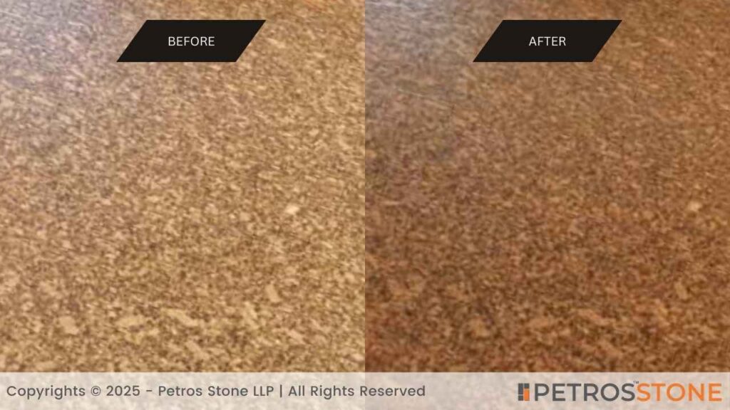 Honed Granite - Before and After