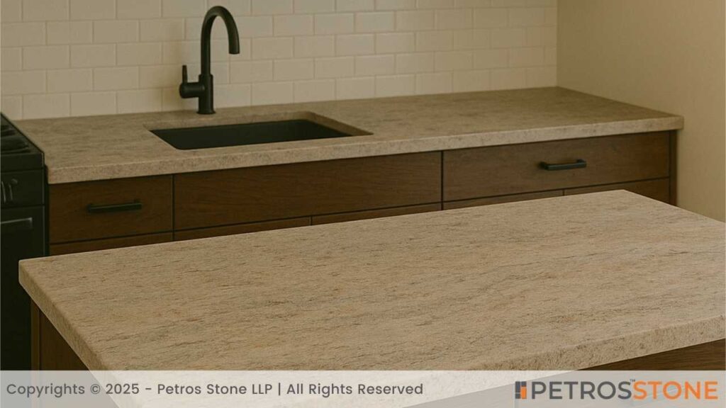 Ivory Fantasy Leathered Granite Countertop