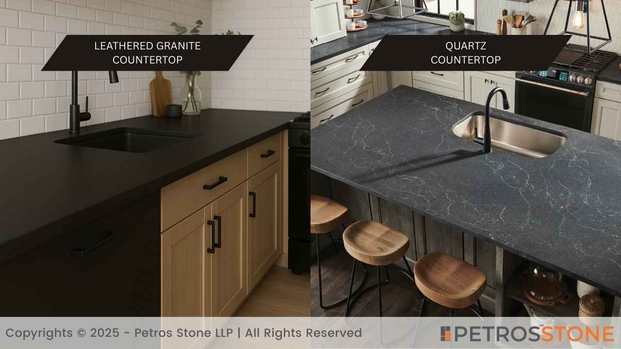 Leathered Granite vs Quartz for Countertop