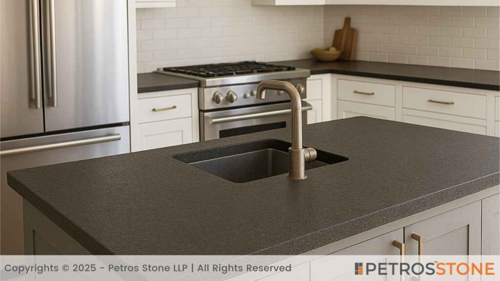 Black Pearl Granite Antique Finish Countertop