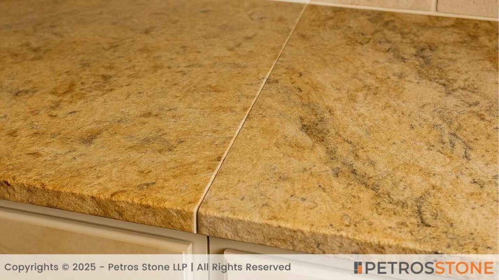 Inconsistency in Texture of Leathered Finish Granite