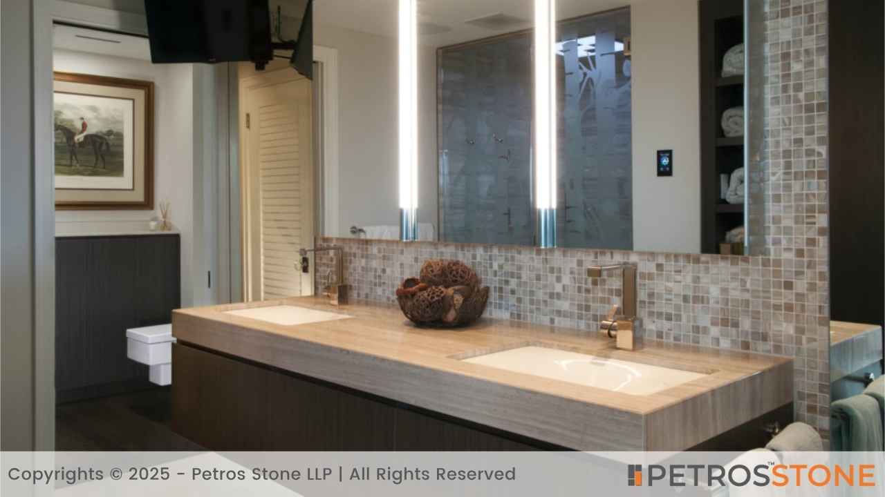 Travertine Bathroom Vanity Top