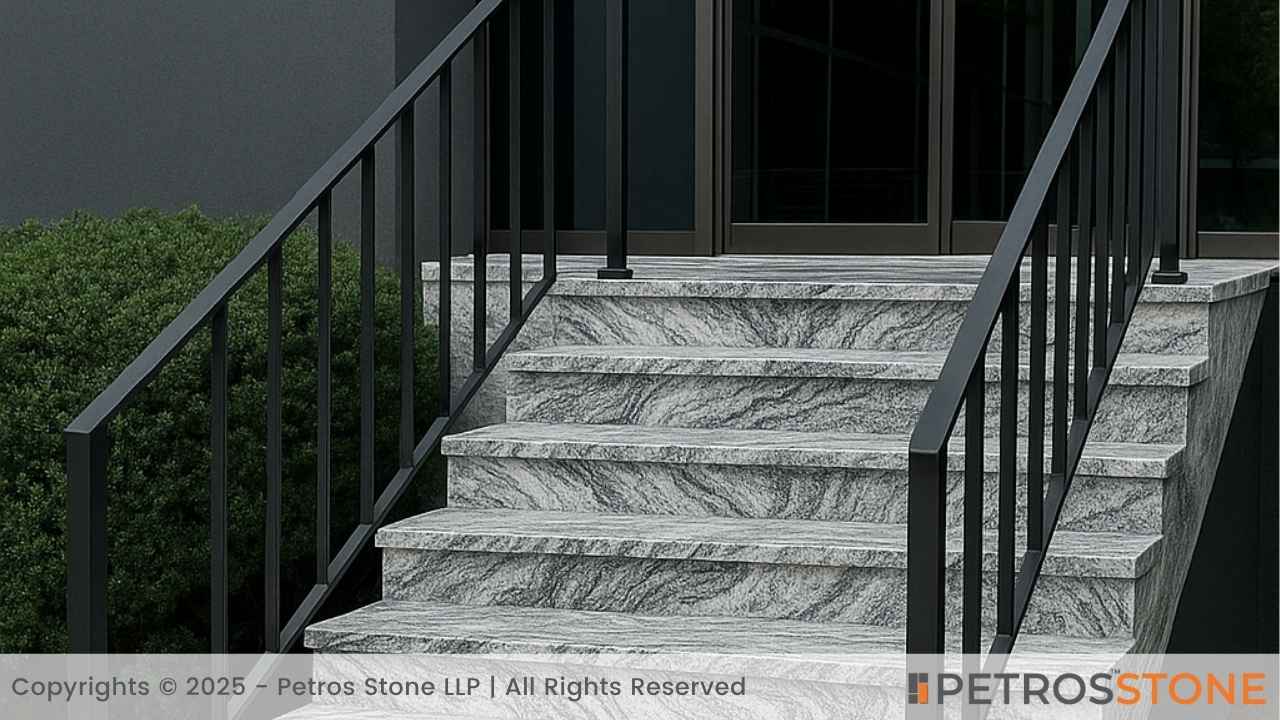 Viscon White Granite Steps