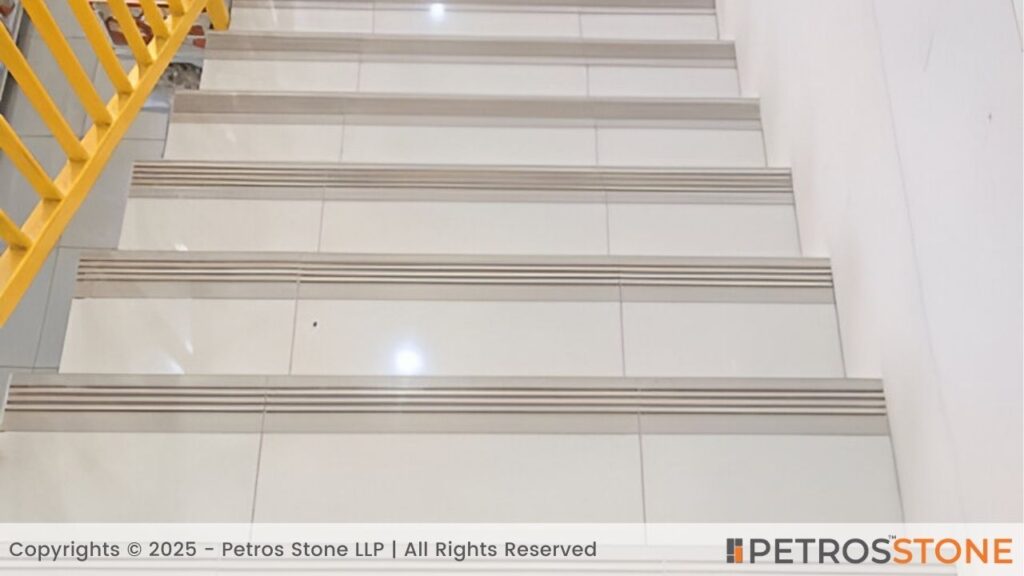Ceramic Tiles with Anti-Skid Finish Stairs