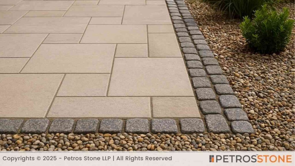 Cobblestone Borders Patio Pattern