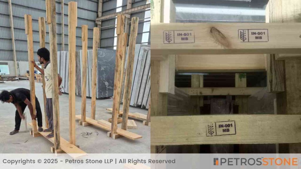 Secure Packing Process for Granite Slabs