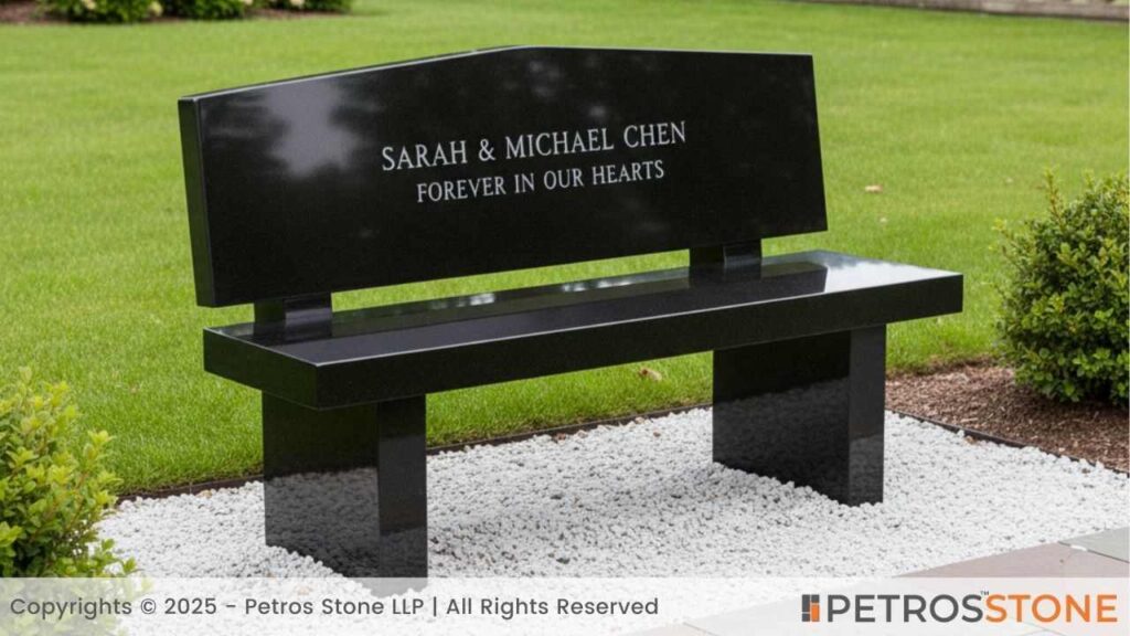 Bench Memorial - Absolute Black Granite