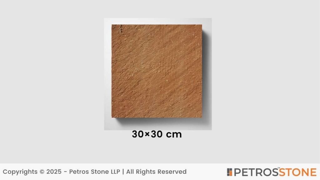 30×30 cm Indian Red Sandstone Tile (1)