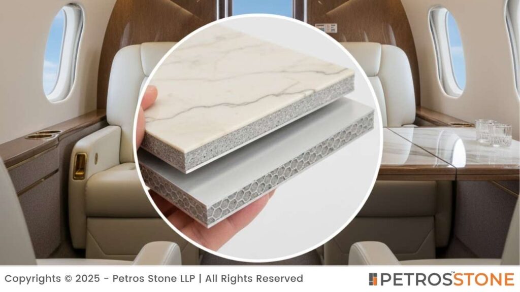 Aircraft and Yacht Interiors_ The ultra-light stone composite panels are intended to be applied in areas where weight is highly important