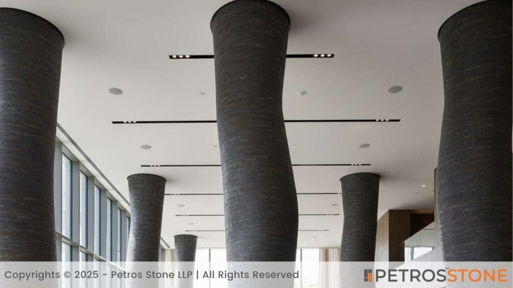 Columns and Pillars_ Flexible veneers cover sinuous-shaped surfaces with ease