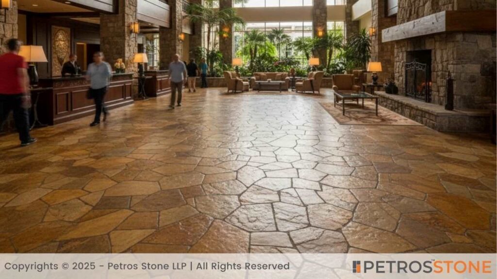 Commercial Interiors like Hotels and Resorts  Flooring (Flagstone)
