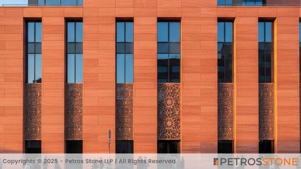 Indian Red Sandstone Facade