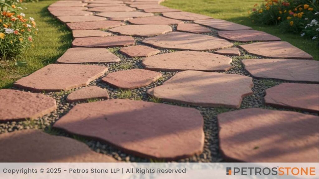 Indian Red Sandstone Paving and Walkways