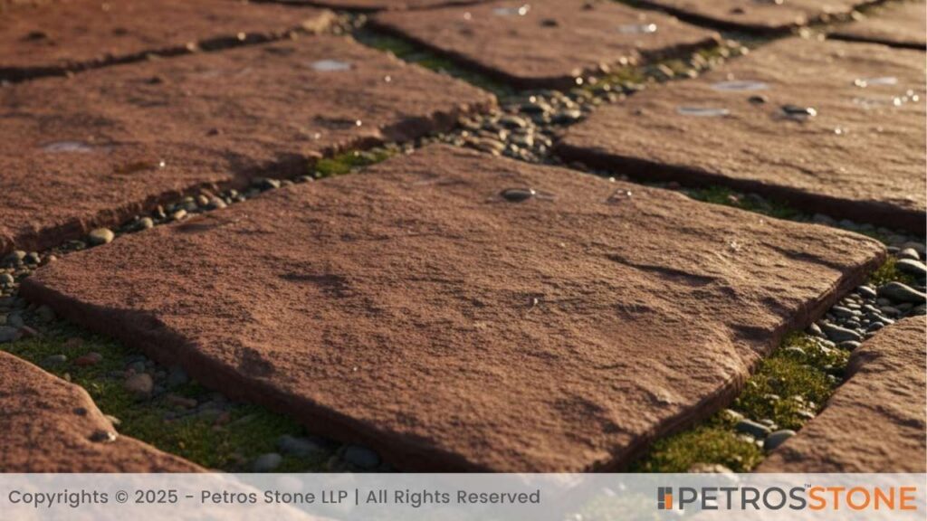 Natural Split Finish Indian Red Sandstone