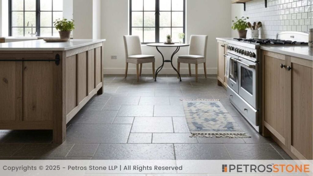 Neutralized Grey Flagstone Floor