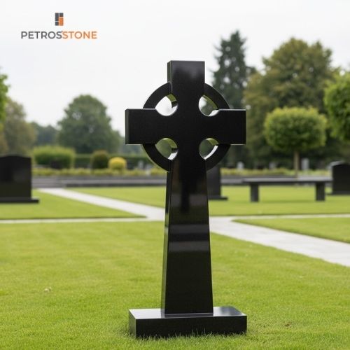 Polished Black Celtic Cross