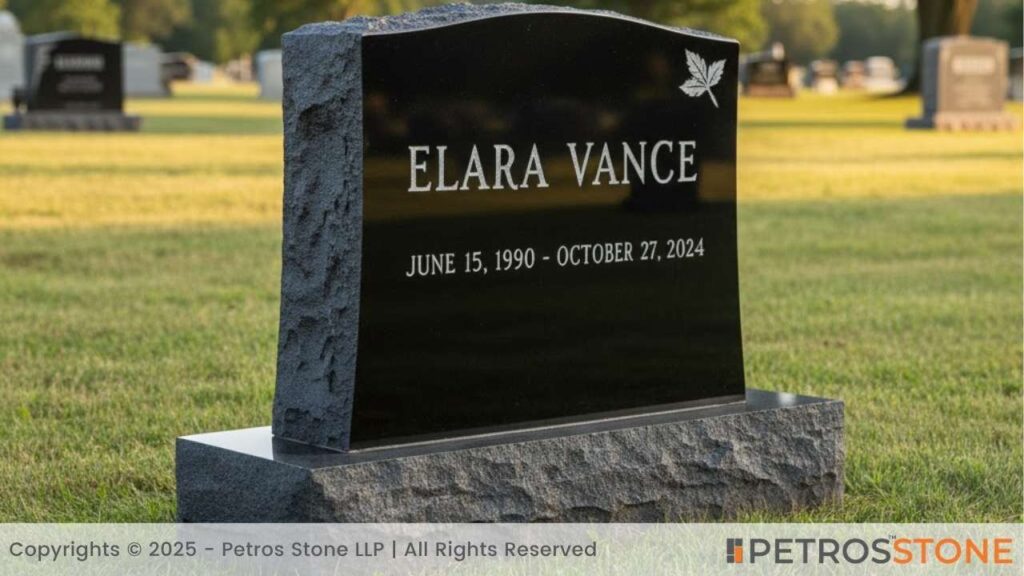 Polished Black Granite Monument