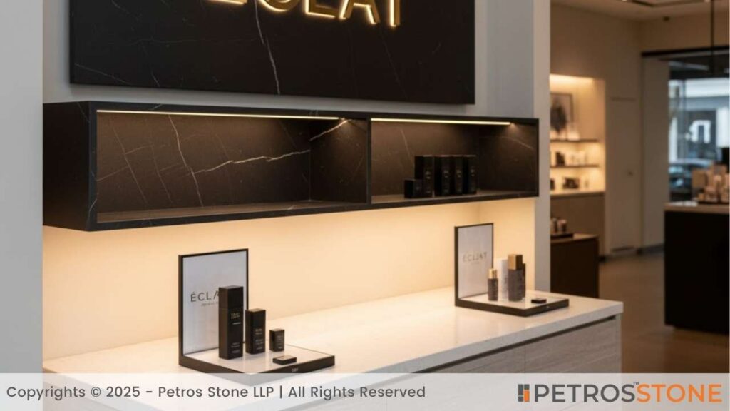 Retail Displays and Signage_ Thin stone offers a fashionable appearance to brands
