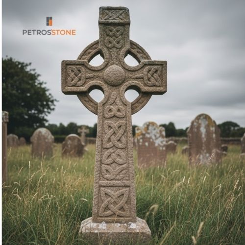 Rustic Sandstone Celtic Cross