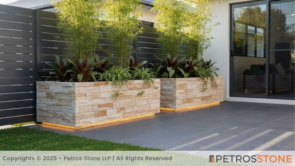 Sandstone Planter Walls