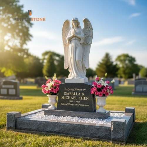 Angel Sculpted Headstone