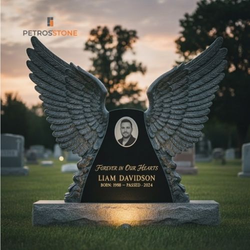 Angel Wing Headstone