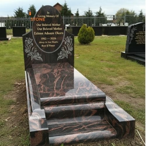 Aurora Red Granite Headstone