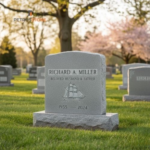 Barre Grey Granite Headstone