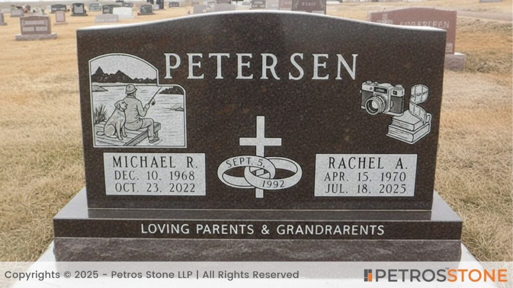 Coffee Brown Granite Headstone