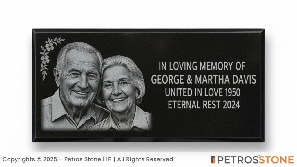 Custom Photographic or Portrait Granite Plaque