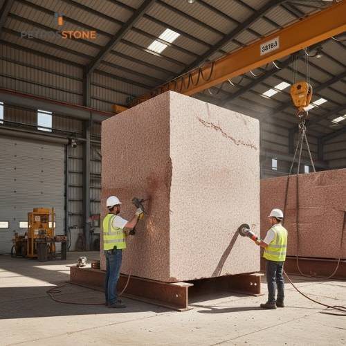Dressing Blocks are shaped and prepared for cutting