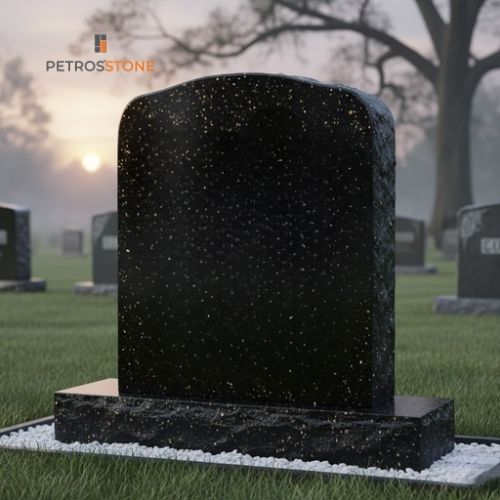 Galaxy Black Granite Headstone